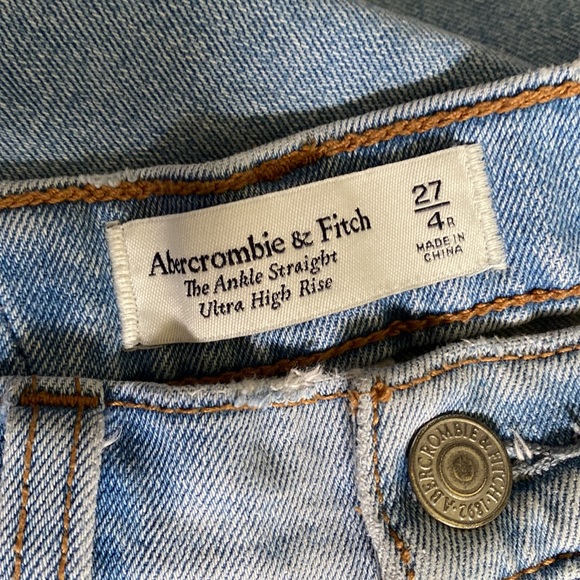 Abercrombie and fitch the ankle straight ultra high rise jeans - Picture 3 of 4